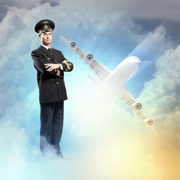 Image of male pilot — Stock Photo, Image