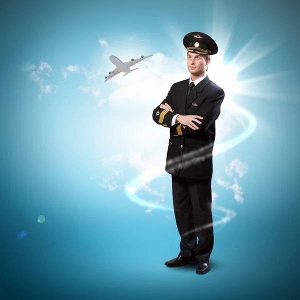 Image of male pilot — Stock Photo, Image