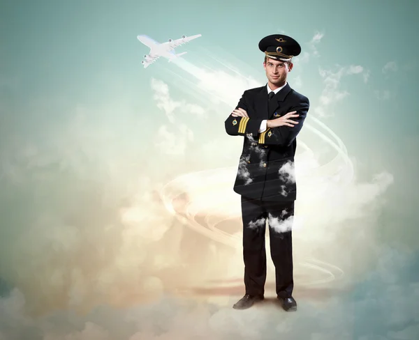 Image of male pilot — Stock Photo, Image