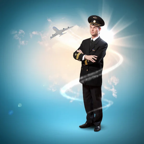 Podoba mužského pilot — Stock fotografie