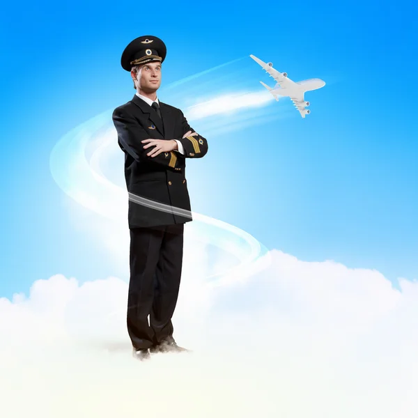 Image of male pilot — Stock Photo, Image