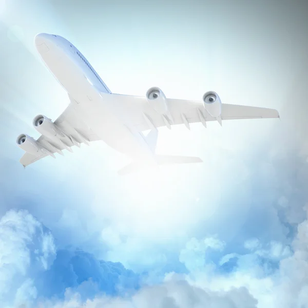 Obrázek letadla v nebi — Stock fotografie
