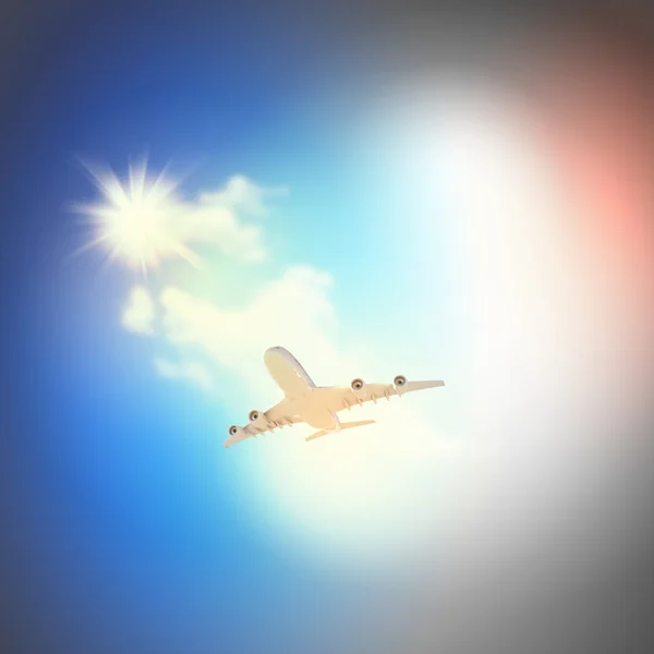 Εικόνα του αεροπλάνο στον ουρανό — Φωτογραφία Αρχείου