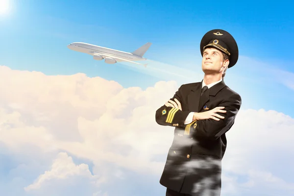 Image of male pilot — Stock Photo, Image