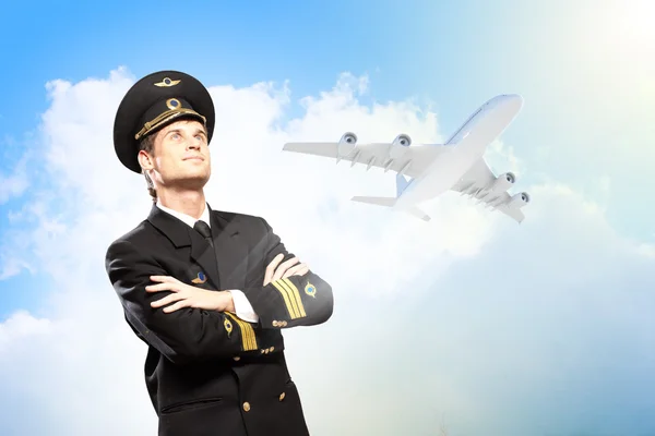 Image of male pilot — Stock Photo, Image