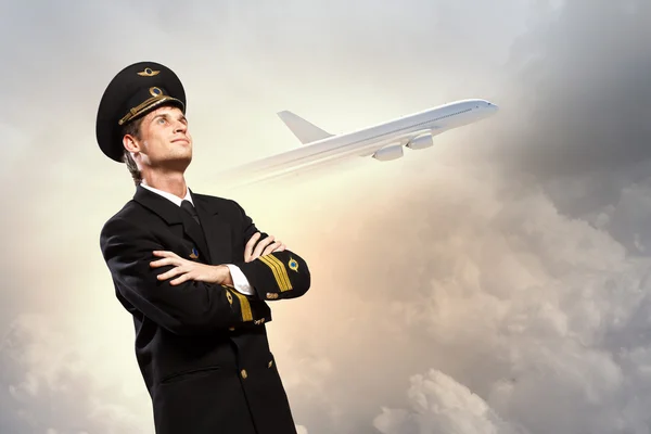 Image of male pilot — Stock Photo, Image