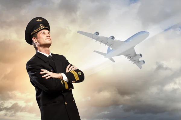 Image of male pilot — Stock Photo, Image