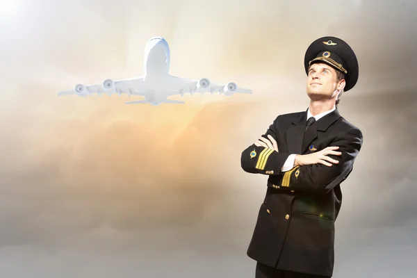 Image of male pilot — Stock Photo, Image