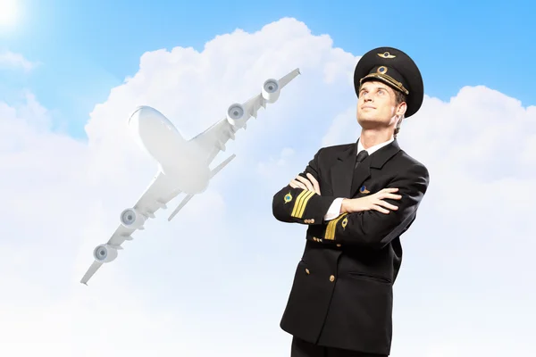 Image of male pilot — Stock Photo, Image