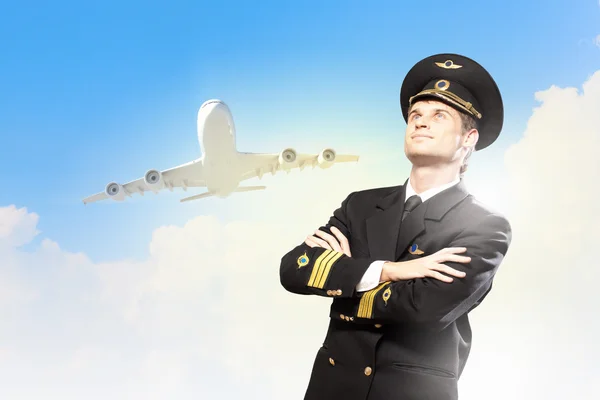 Image of male pilot — Stock Photo, Image