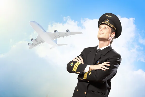 Image of male pilot — Stock Photo, Image