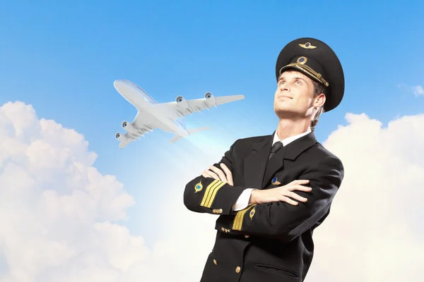 Image of male pilot — Stock Photo, Image