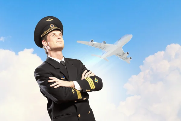 Image of male pilot — Stock Photo, Image