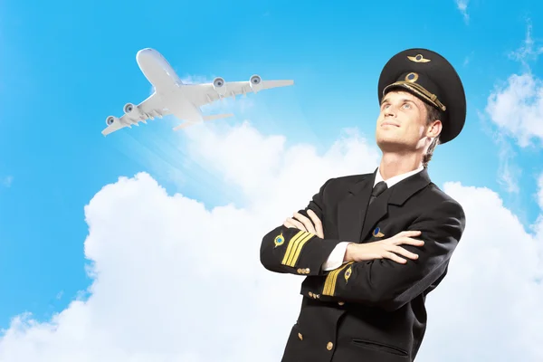 Image of male pilot — Stock Photo, Image