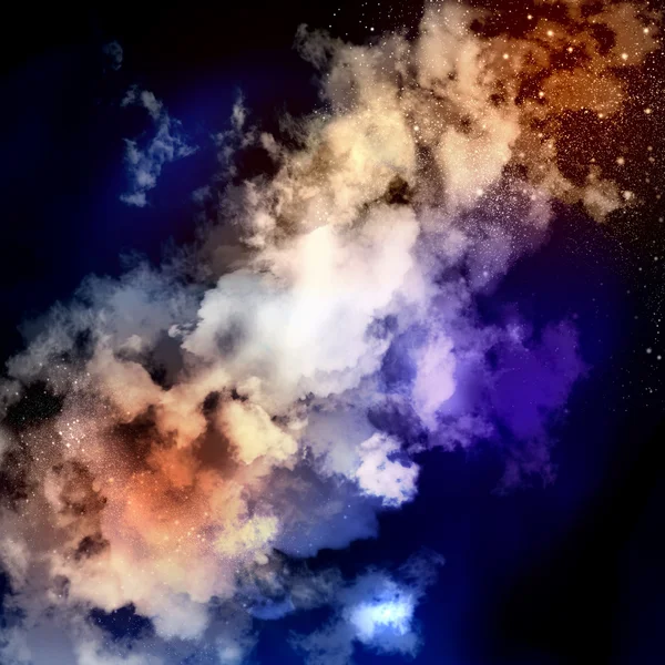 Kosmiska moln av dimma — Stockfoto
