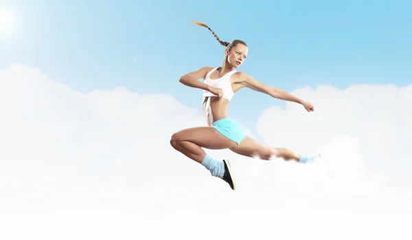 Image of sport woman jumping — Stock Photo, Image