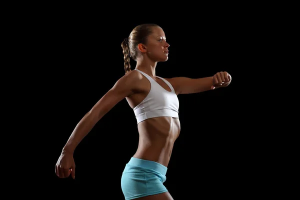 Mulher fitness sorrindo — Fotografia de Stock