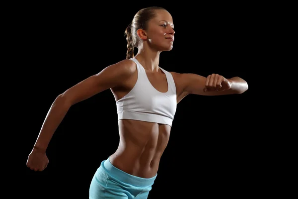 Mulher fitness sorrindo — Fotografia de Stock