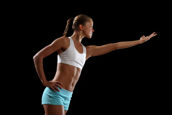 Mujer fitness sonriendo — Foto de Stock