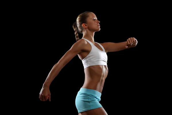 Mujer fitness sonriendo — Foto de Stock