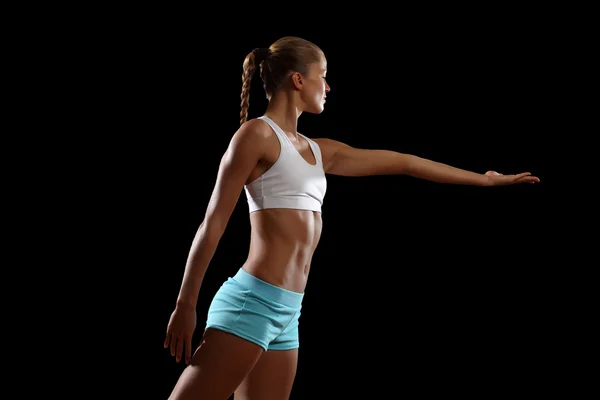 Fitness-Frau lächelt — Stockfoto