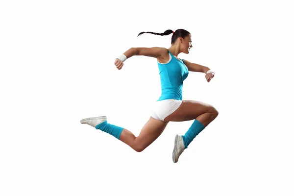 Obraz kobieta sport skoki — Zdjęcie stockowe