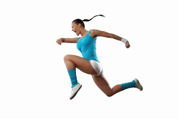 Immagine di donna sportiva che salta — Foto Stock