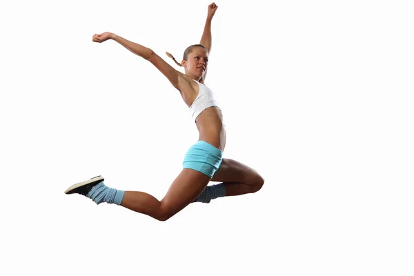 Imagem da mulher do esporte saltando — Fotografia de Stock