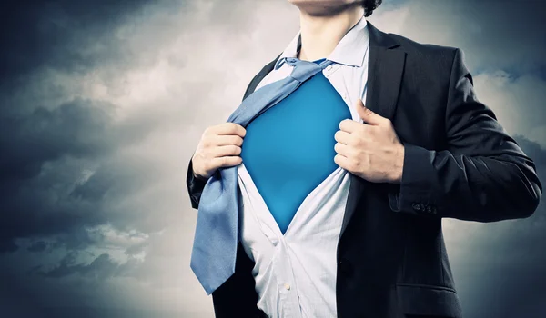 Young superhero businessman — Stock Photo, Image