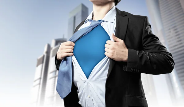 Young superhero businessman — Stock Photo, Image