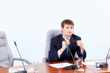 İş adamı toplantıda.