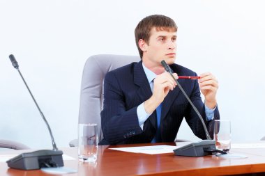 İş adamı toplantıda.