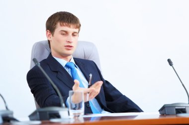 İş adamı toplantıda.