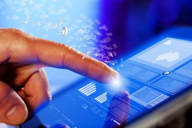 tablet pc ekran dokunaklı parmak portre