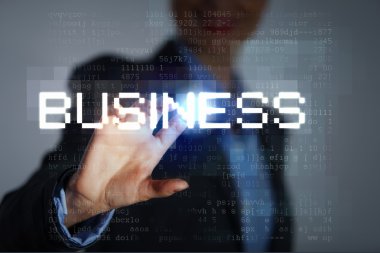 iş kadını ekran dokunaklı