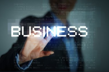 iş kadını ekran dokunaklı