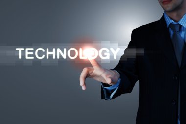 ekran dokunaklı iş adamı