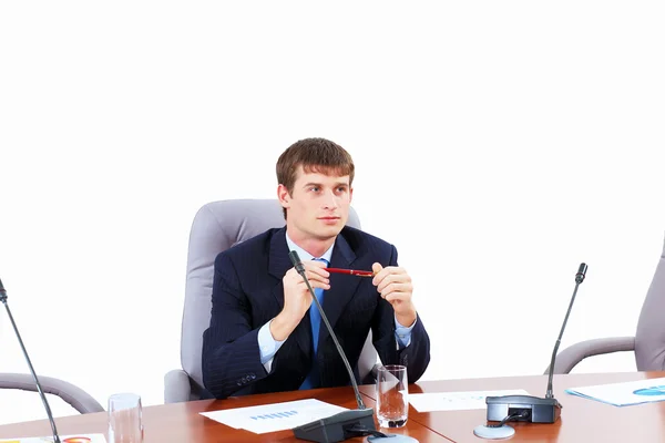 Businessman at meeting — Stock Photo, Image