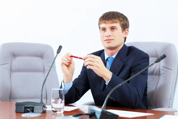 Businessman at meeting — Stock Photo, Image