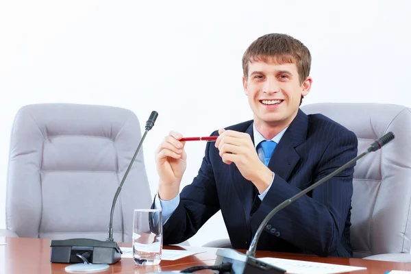 Businessman at meeting — Stock Photo, Image