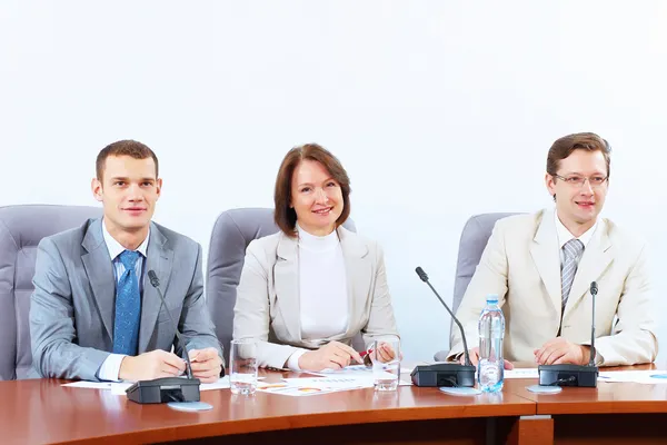 Três empresários em reunião — Fotografia de Stock