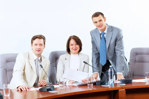 Três empresários em reunião — Fotografia de Stock