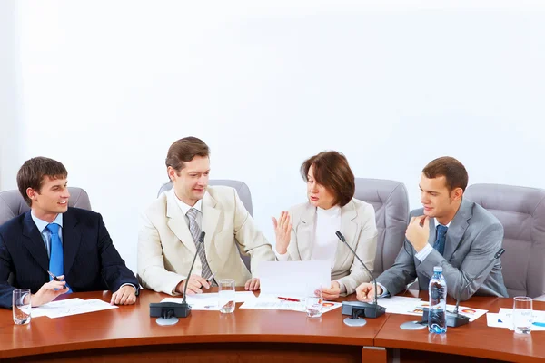 Four businesspeople at meeting — Stock Photo, Image