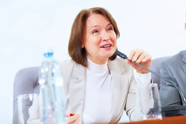 Business woman at meeting — Stock Photo, Image