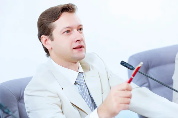 Empresario en reunión — Foto de Stock