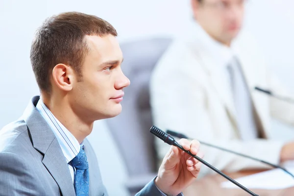 Two businessmen at meeting — Stock Photo, Image