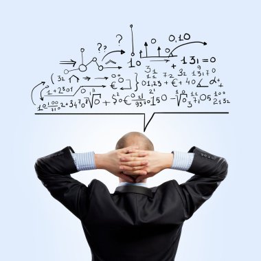 Arkadan görünüş iş adamı