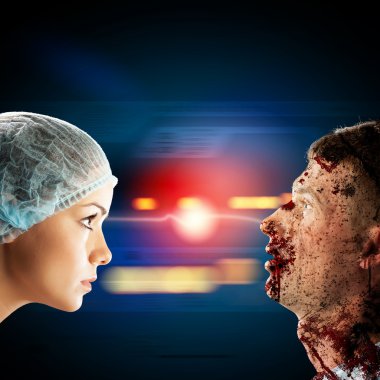 Toplantı doktor ve hasta görünüyor