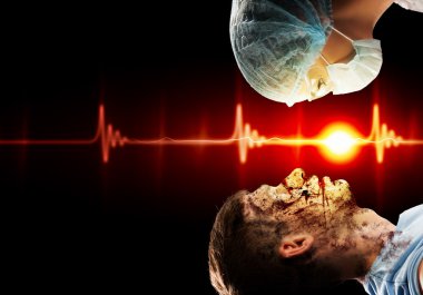 Toplantı doktor ve hasta görünüyor