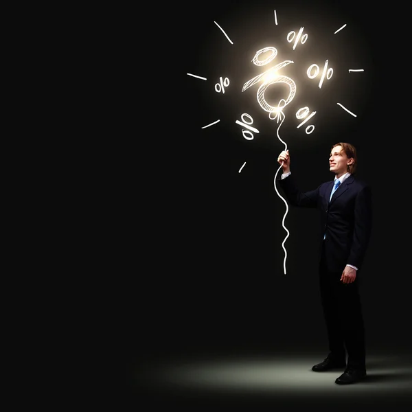 Businessman in black suit — Stock Photo, Image